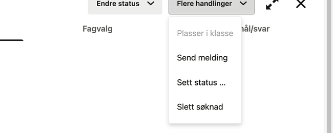 Flere handlinger-menyen Flere handlinger