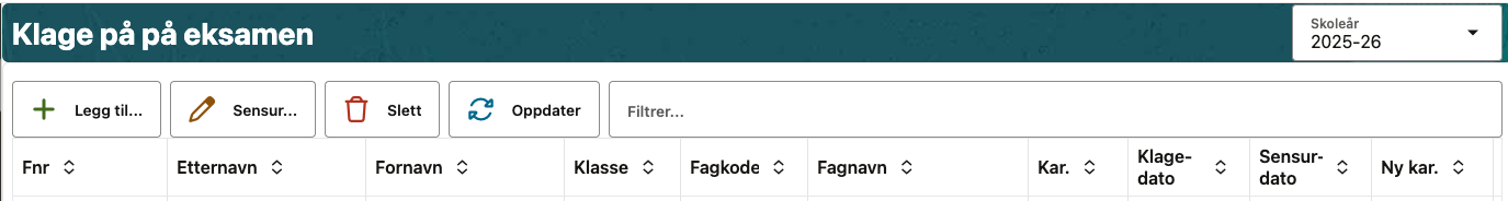 Klage på eksamensresultat