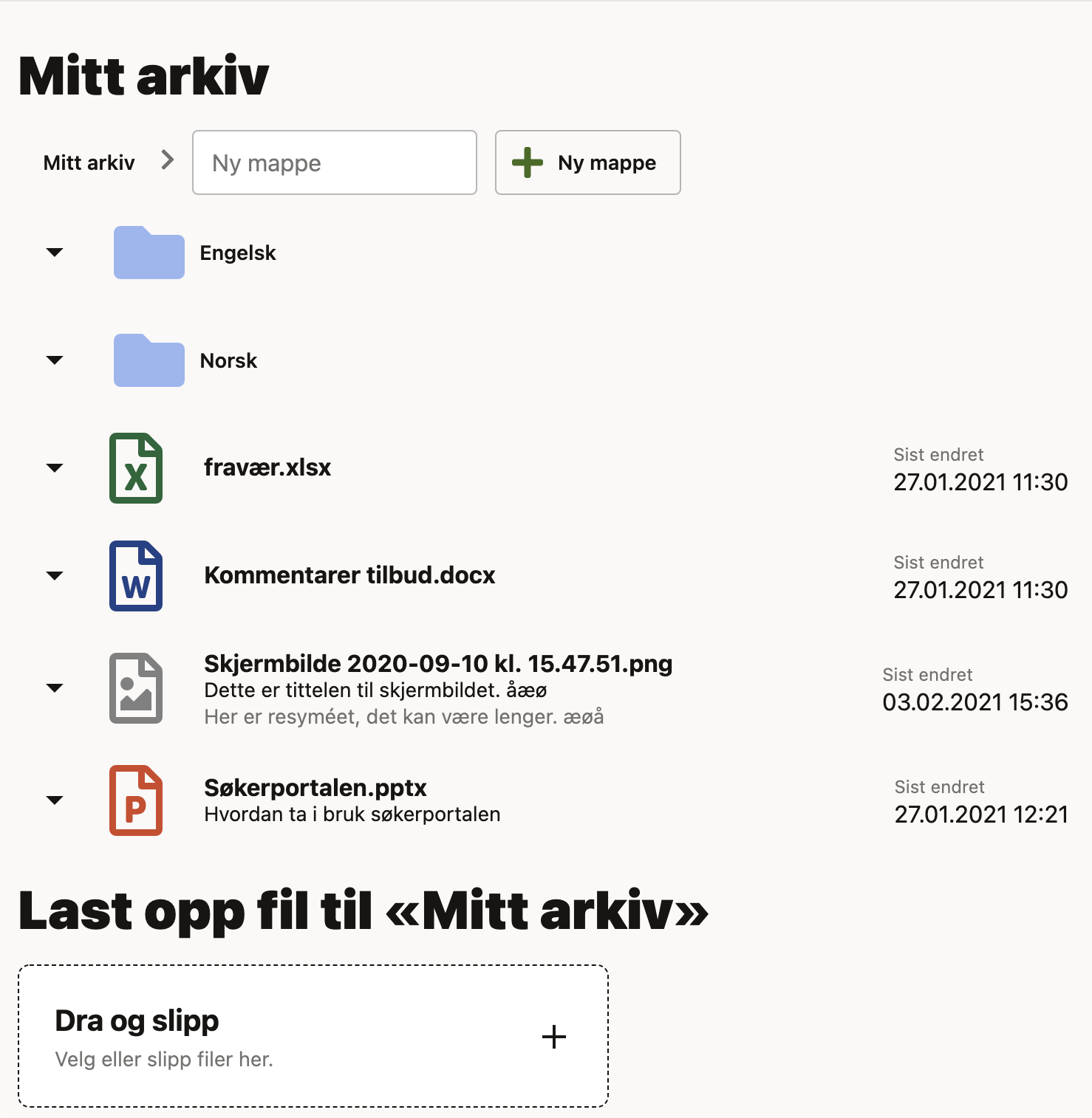 Mine dokumenter Mine dokumenter