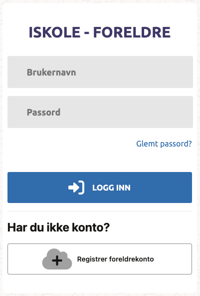 Innlogging og registrering