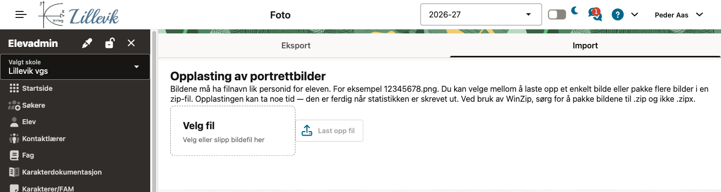 Import av bilder