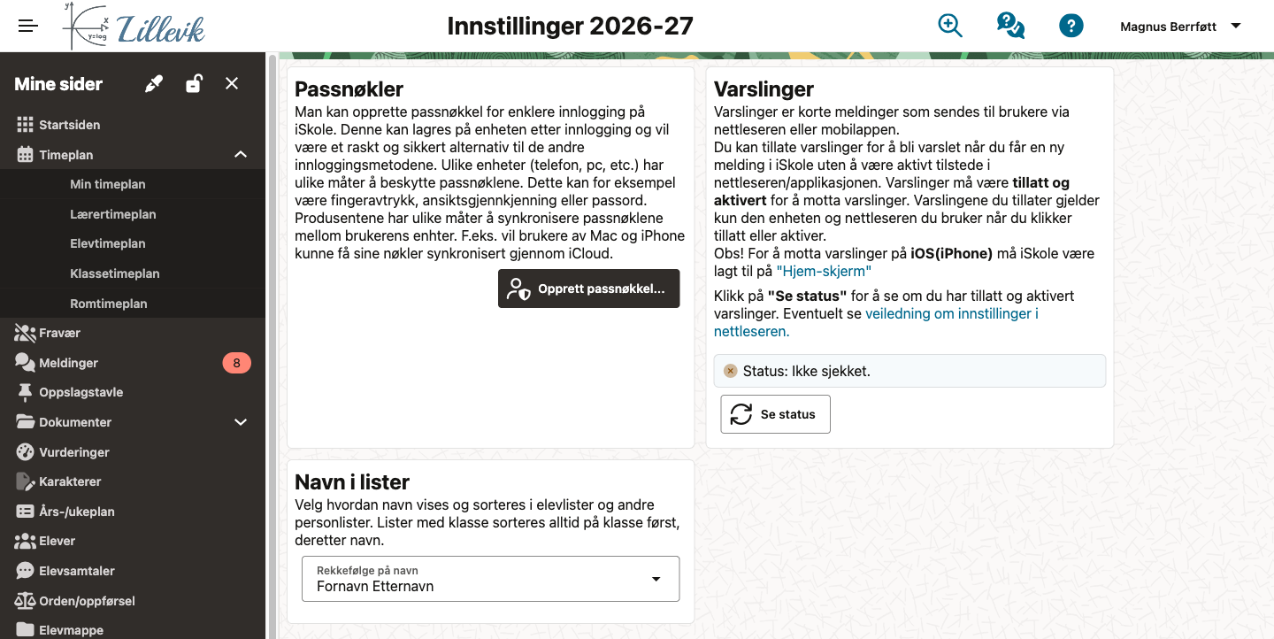 Innstillinger