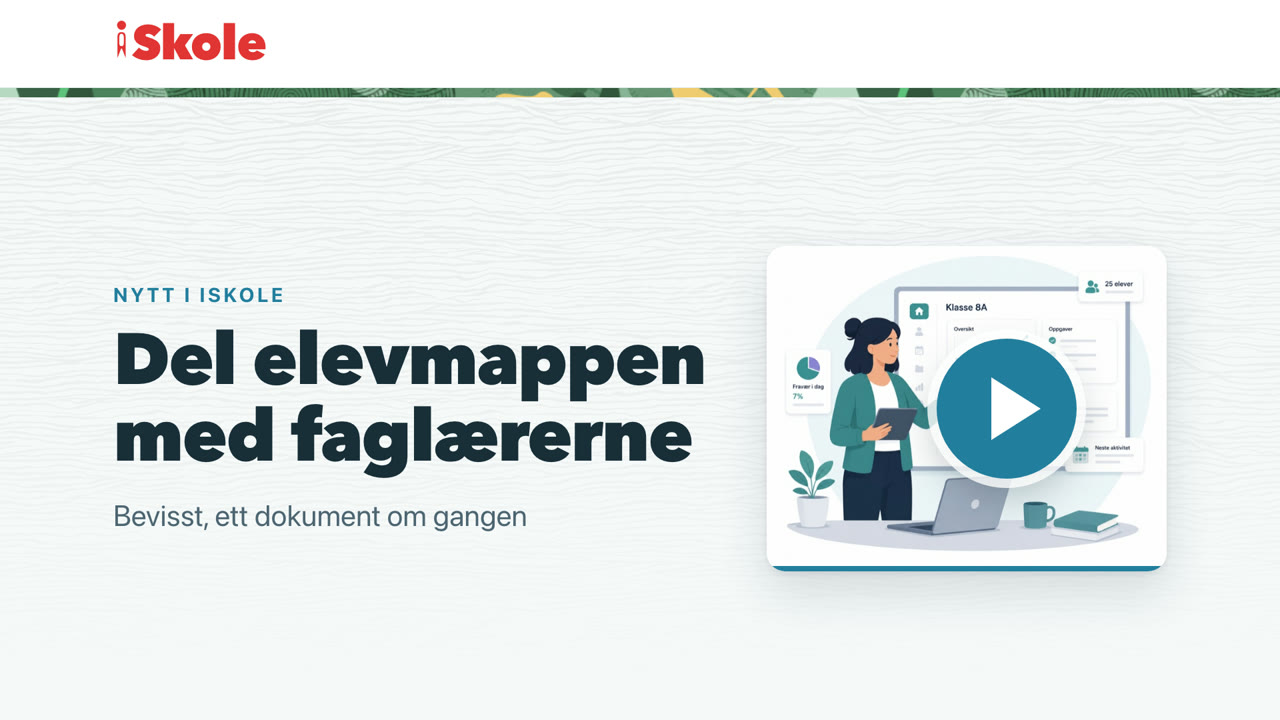 Se videoen: Del elevmappen med faglærerne